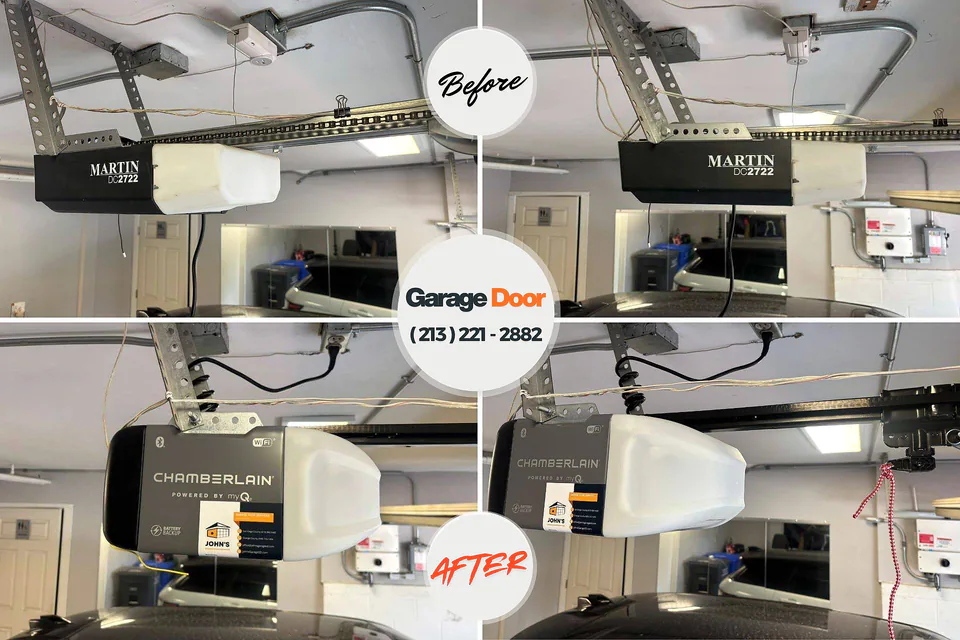 Before and after: garage door spring repair Shawneetown, IL